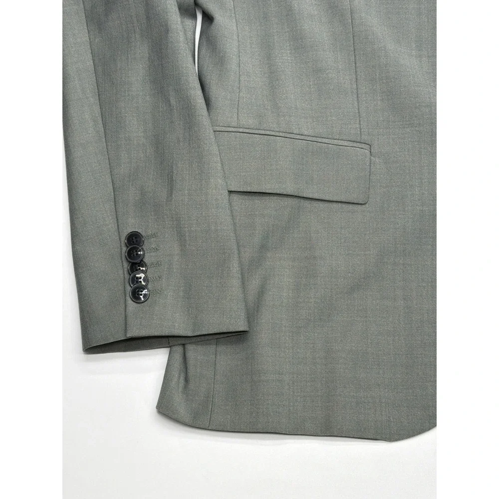 HUGO BOSS Men's Grey Wool Blend Two Button Blazer Sport Coat Size 36R‎